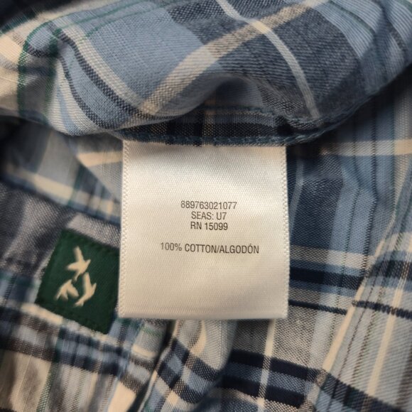 Outdoor Life Men’s Blue Plaid Short Sleeve Button-Up Shirt Size S Cotton - Picture 10 of 14
